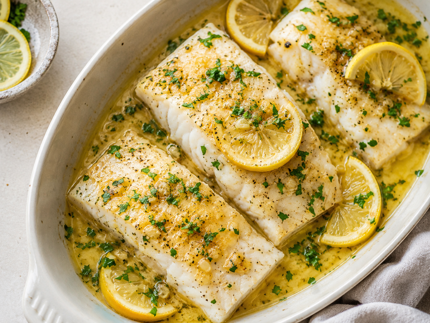 Baked Cod with Lemon Butter Recipe
