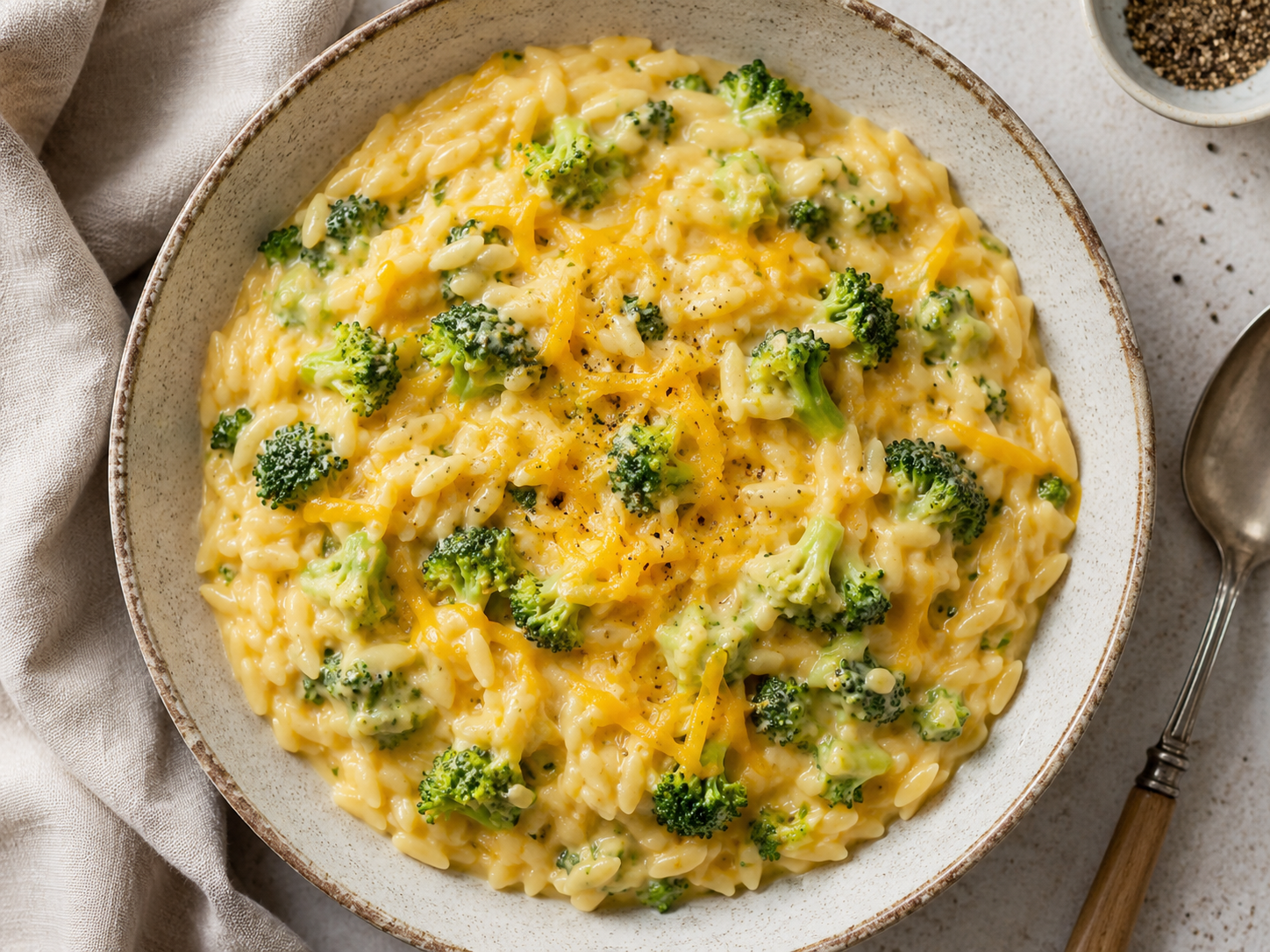 Creamy Broccoli Cheddar Orzo: A Comfort Food Delight