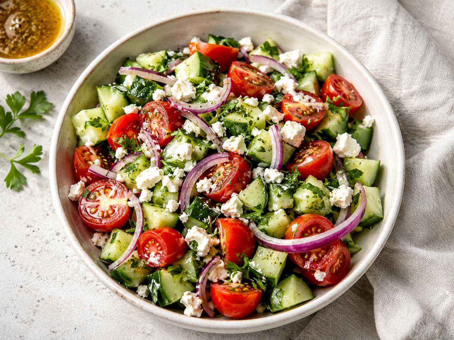 Cucumber Tomato Feta Salad: A Perfect Summer Delight