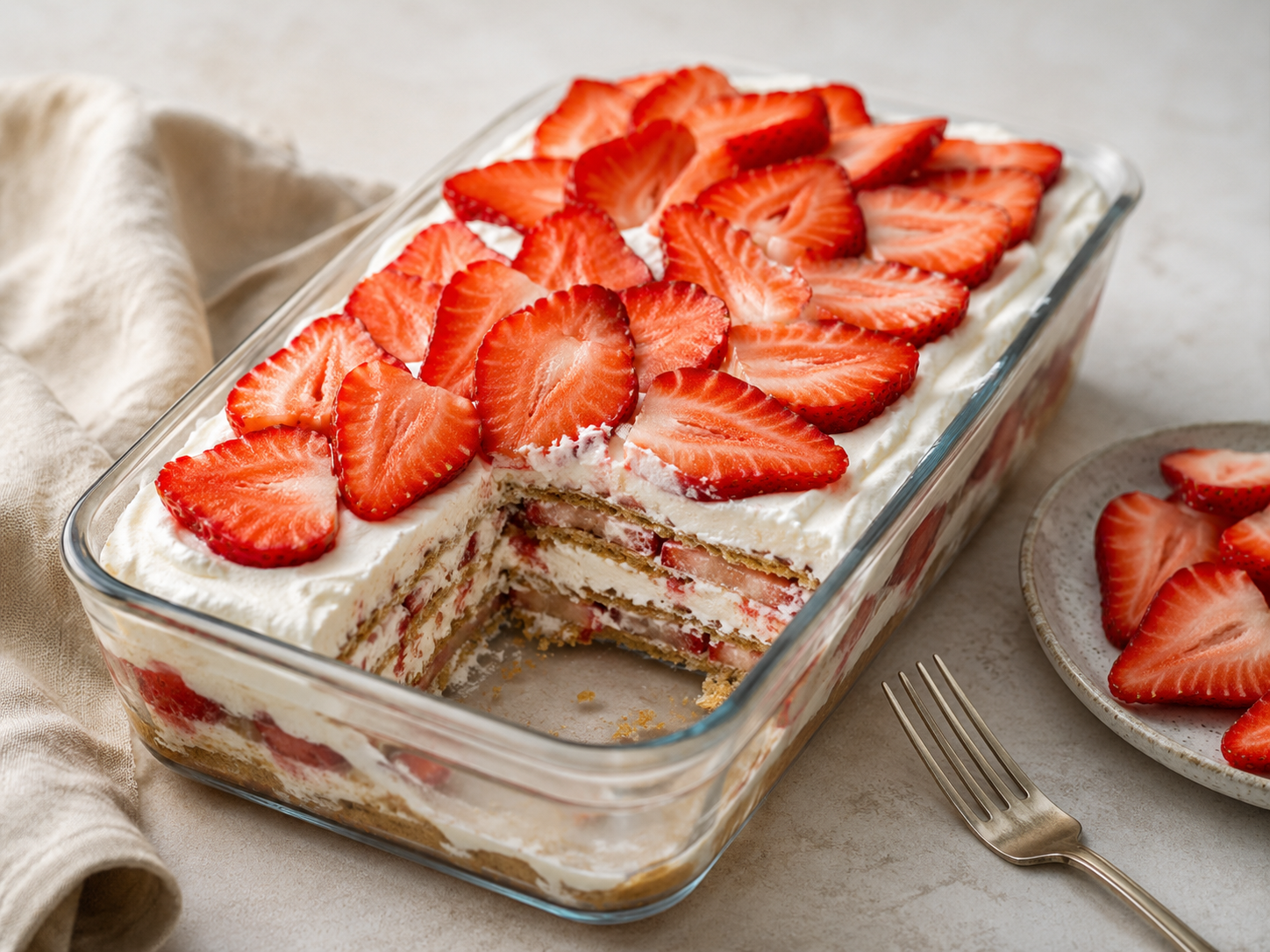 No-Bake Strawberry Icebox Cake Recipe