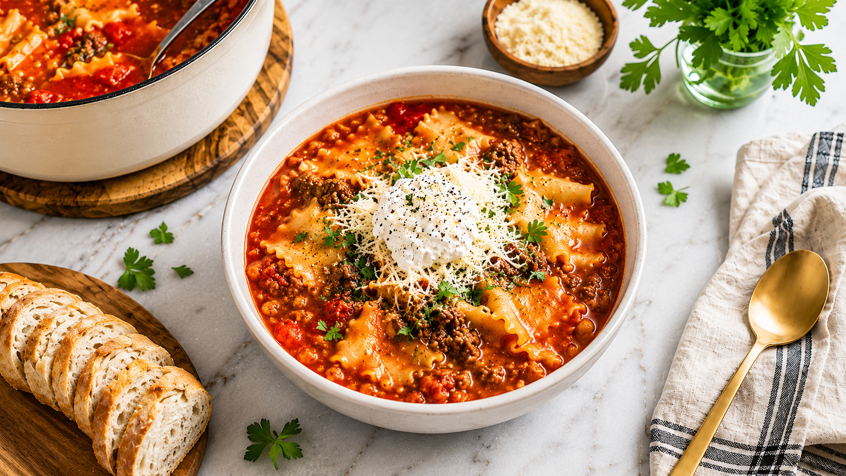 Easy Lasagna Soup Recipe